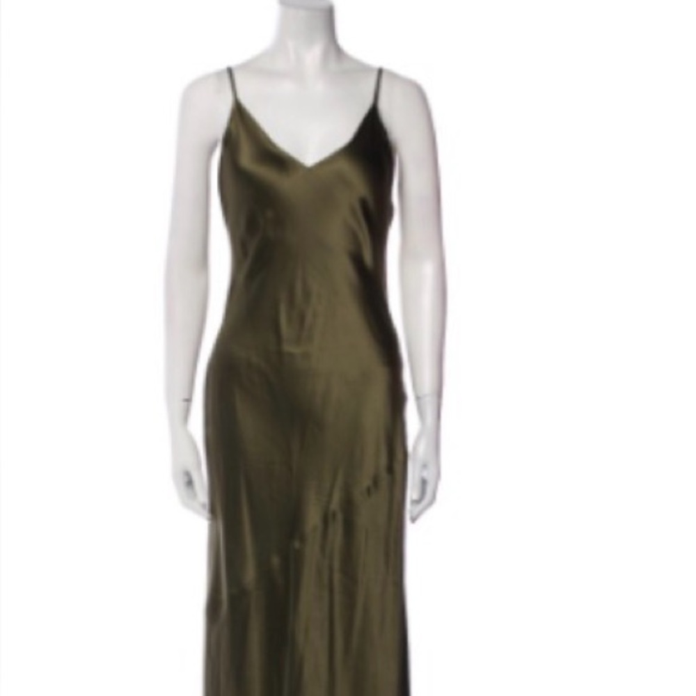 NEW L’AGENCE 100% Silk Serita Maxi V Neck Bias  Romantic Slip Dress NWT size 6